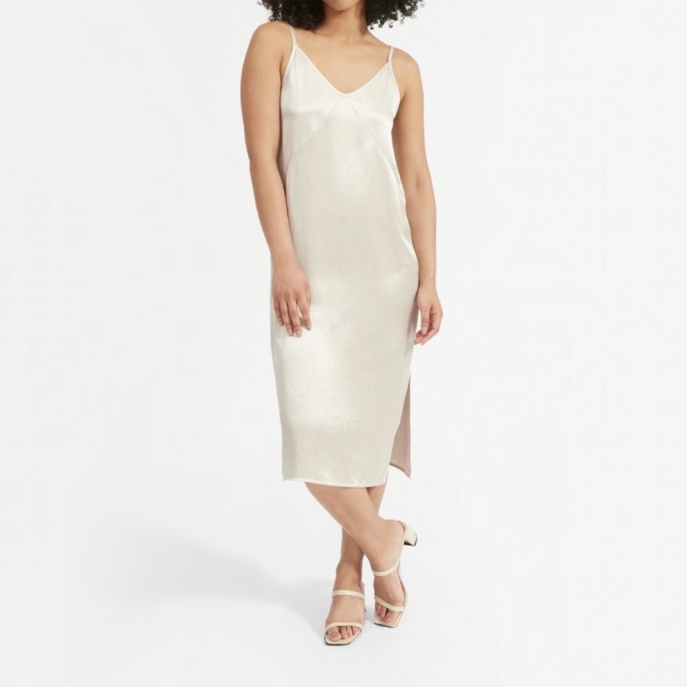 the Party Slip Dress midi in Stone
